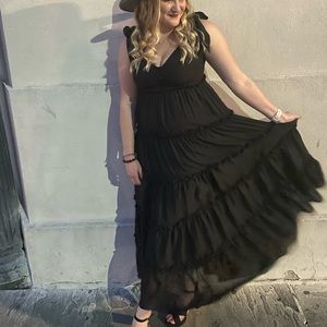 Black maxi dress